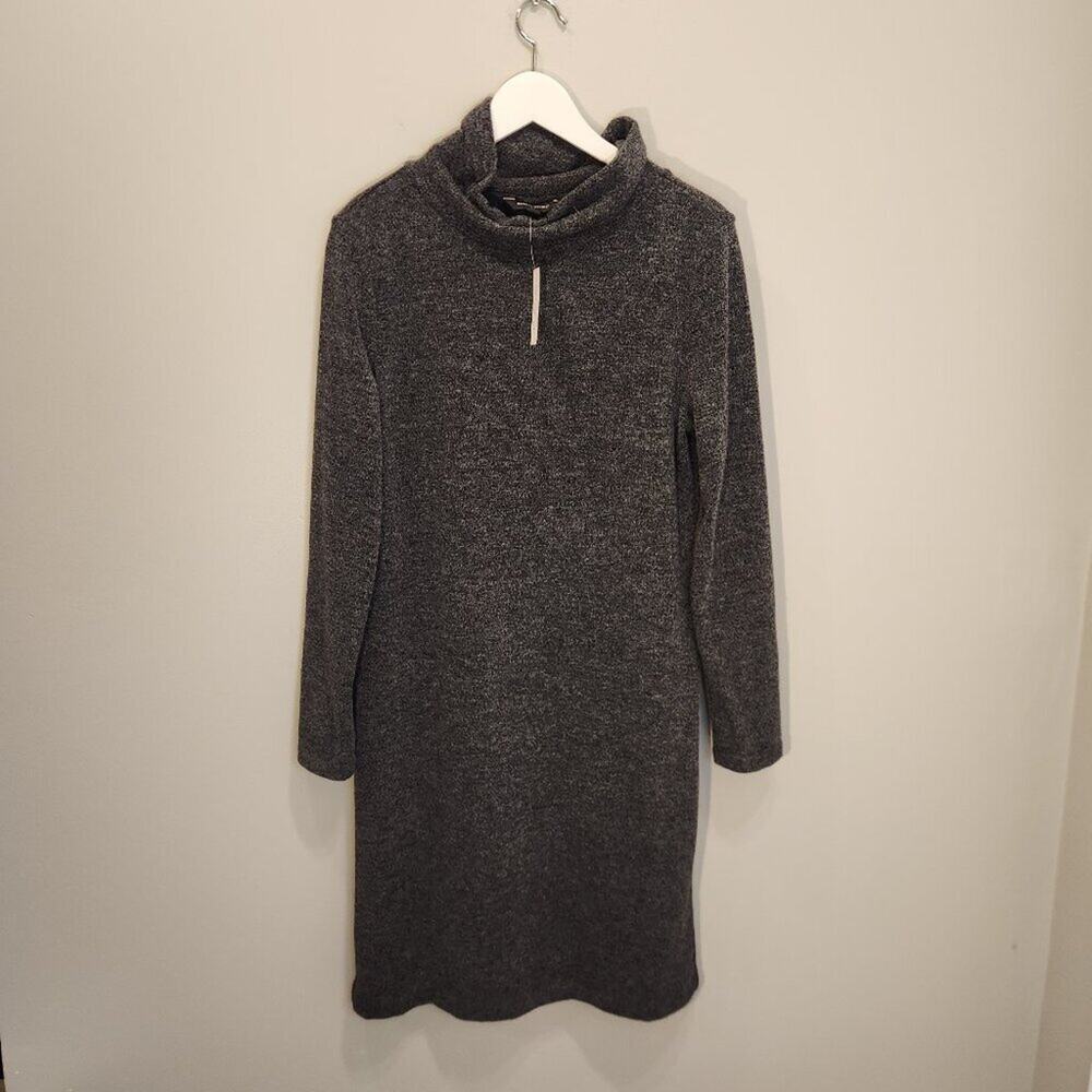 Banana Republic Sweater Dress Turtleneck Gray Fall Business Capsule - Size M